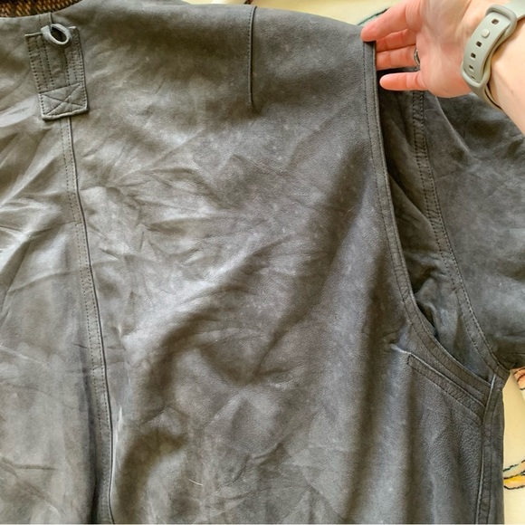 Vintage Overland Silverado Leather Bomber Jacket Blanket Lined Wool Pilot Flight - Picture 10 of 15